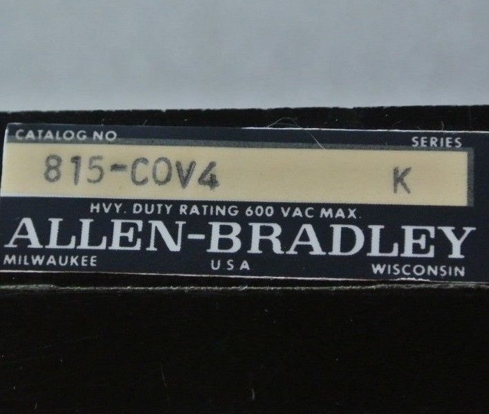 ALLEN-BRADLEY 815-COV4 SIZE 2 OVERLOAD RELAY PANEL, OPEN TYPE, NEW SURPLUS