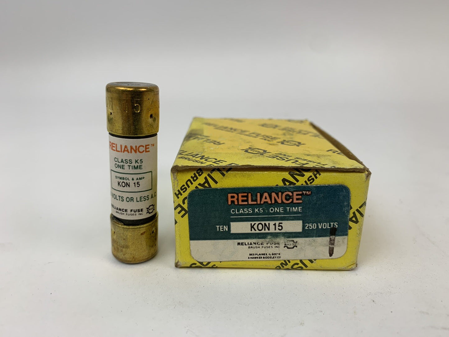 Reliance One TIme KON15 15A 250V  Fuse "Lot of 10"