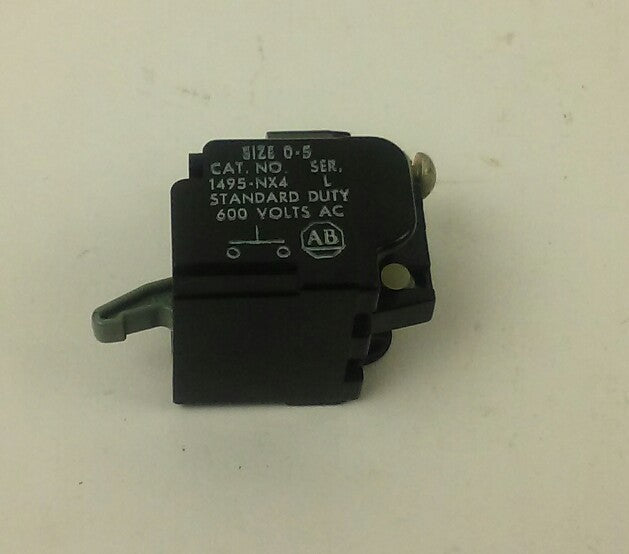 ALLEN BRADLEY 1495-NX4, SER L, AUXILARY CONTACT, STANDARD DUTY, 600V, NS NO BOX