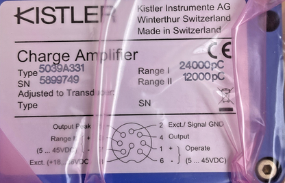 KISTLER 5039A331 CHARGE AMPLIFIER 45VDC