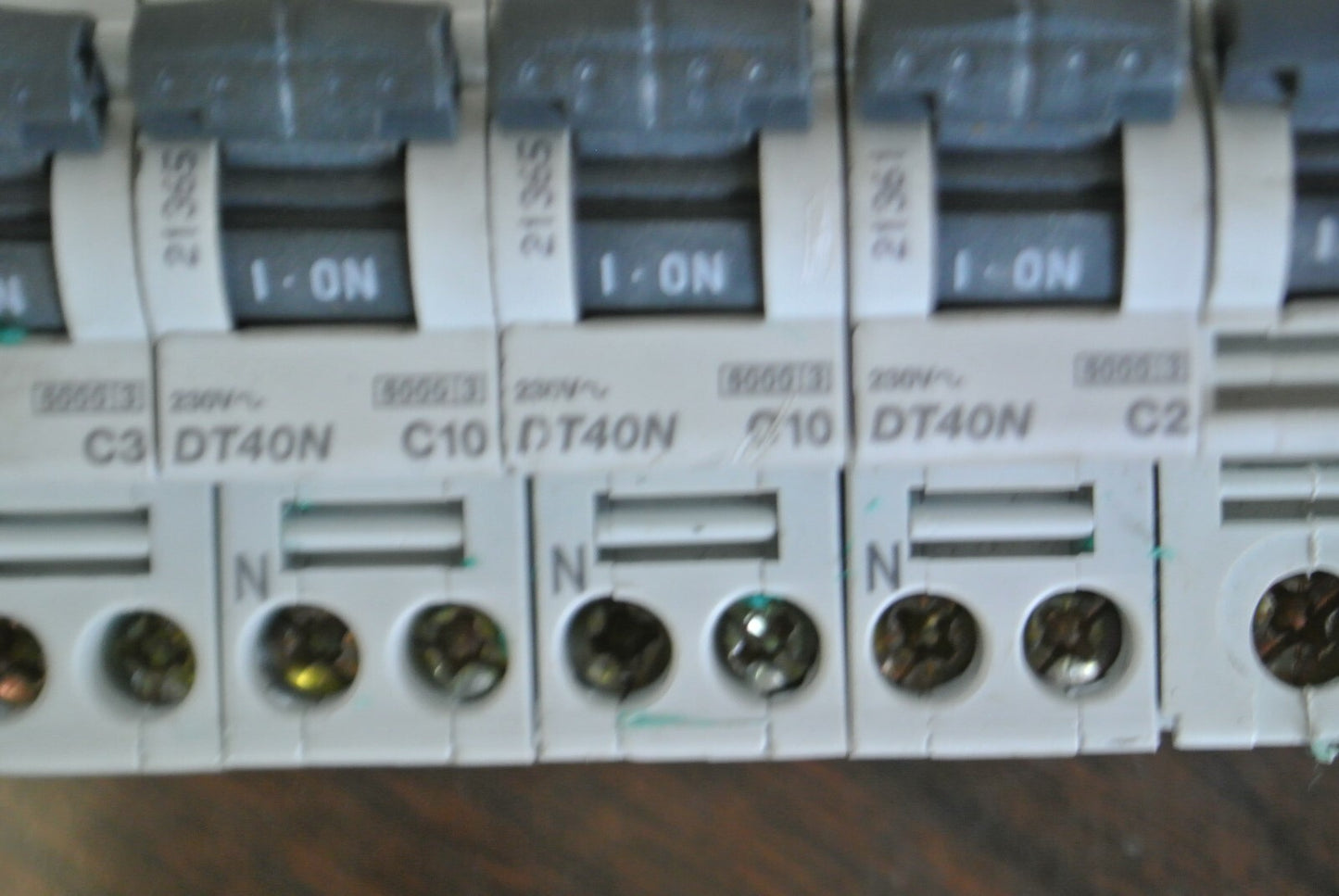 MERLIN GERIN C60N D10A + DT40N C2, C3, C6, C10 CIRCUIT BREAKERS on RAIL