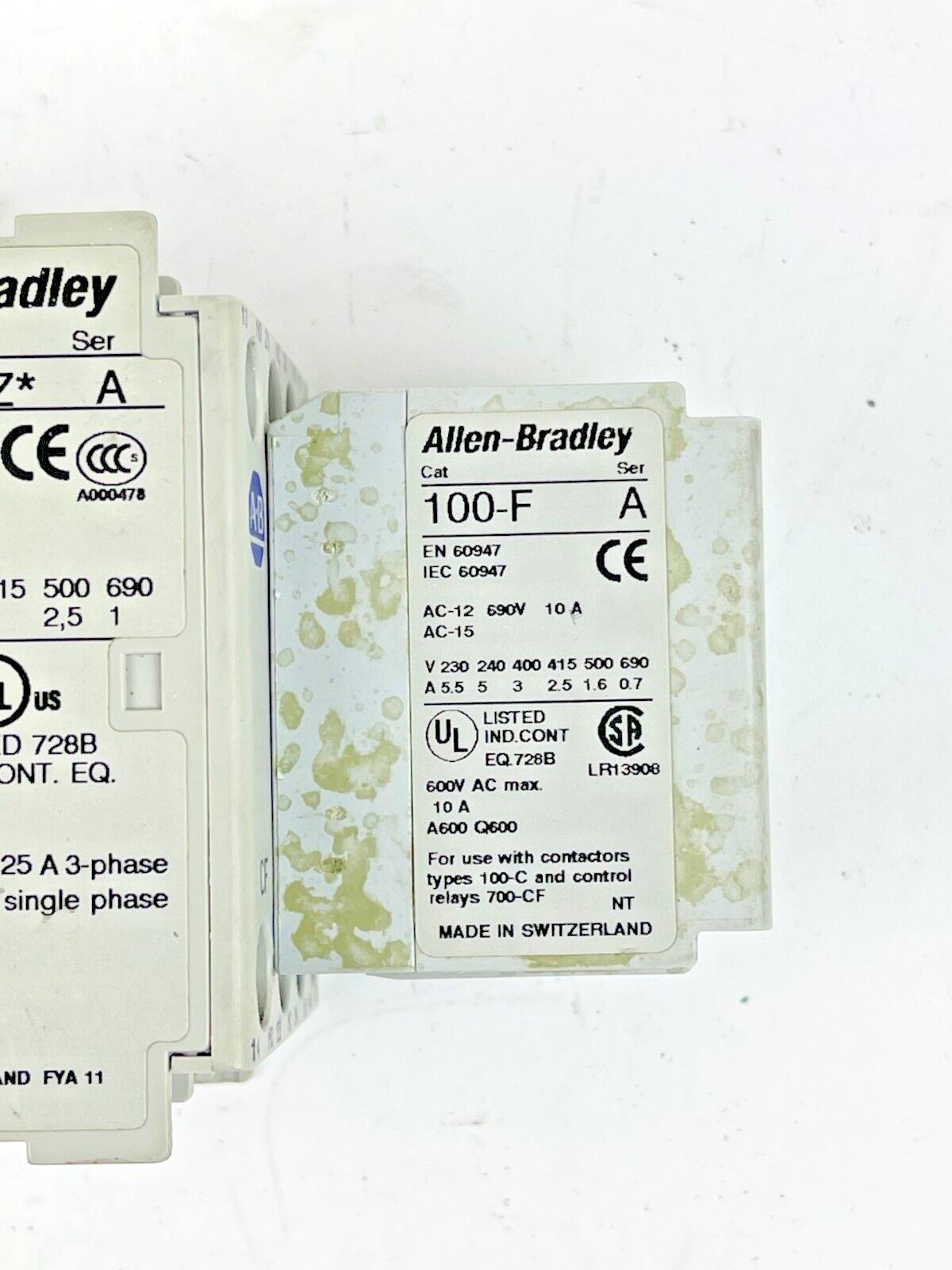 ALLEN BRADLEY - 100-C310Z*10 SER. A 25VDC COIL CONTACTOR & 100-F SER A CONTACTOR