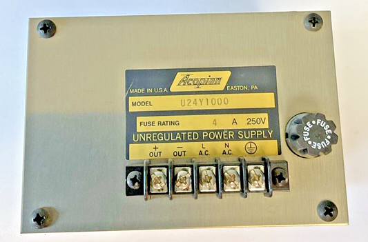 ACOPIAN U24Y1000 UNREGULATED POWER SUPPLY 250V