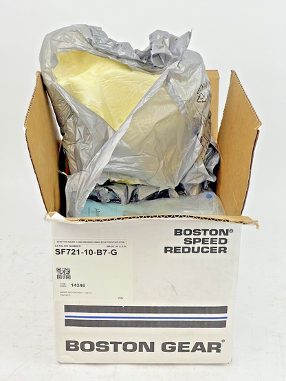 BOSTON GEAR - SF721-10-B7-G - WORM GEAR SPEED REDUCER- 700 SERIES - 14346 - 10:1