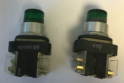 ALLEN BRADLEY 800T-QB24 SERIES T GREEN PUSH BUTTON 24V AC/DC LAMP#757(LOTOF2)
