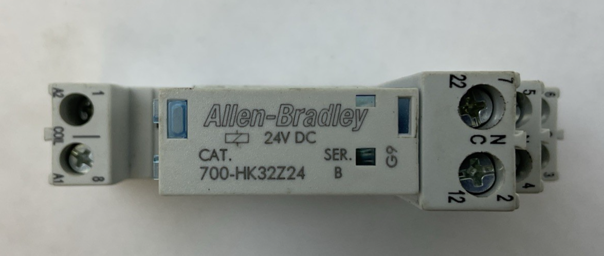 ALLEN BRADLEY 700-HK32Z24 SER B 24VDC RELAY 700-HN222 SER B 8A 300V RELAY BASE