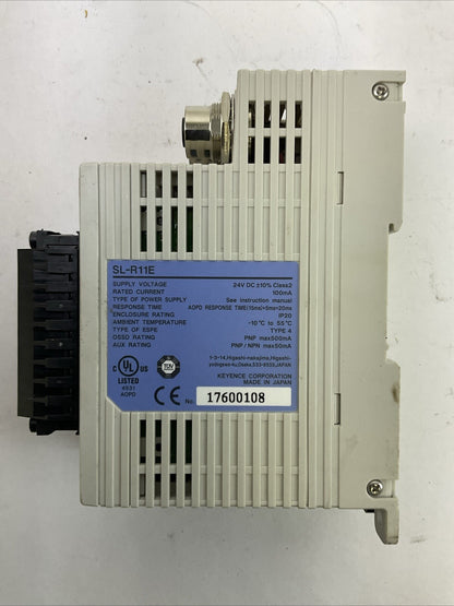 KEYENCE SL-R11E SAFETY CONTROL UNIT 24VDC 100mA