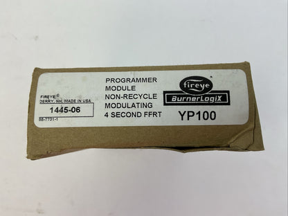 FIREYE YP100 PROGRAMMER MODULE NON-RECYCLE MODULATING 4 SECONDS FFRT