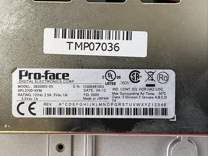APL3700-KA-CM18-2P-1G-XM250-M INTERFACE INTRA ILC-0601-002 PRO-FACE 6320003-05