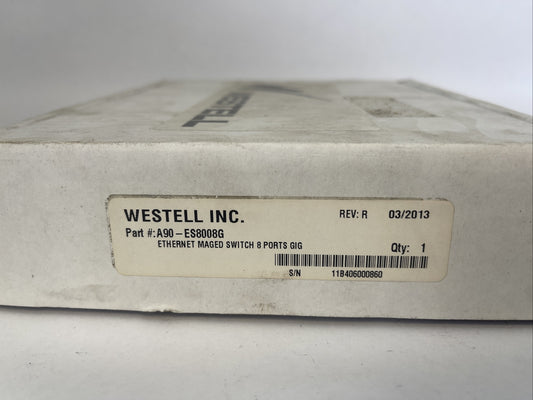 WESTELL A90-ES8008G ETHERNET MAGED SWITCH 8 PORTS GIG REV R