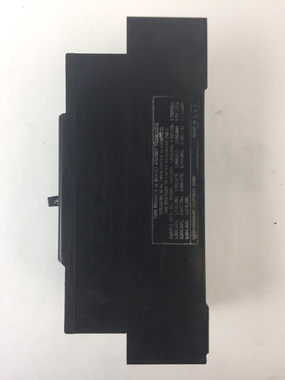 WESTINGHOUSE 1222032 AB DE-ION CIRCUIT BREAKER 15A 600VAC 3 POLE