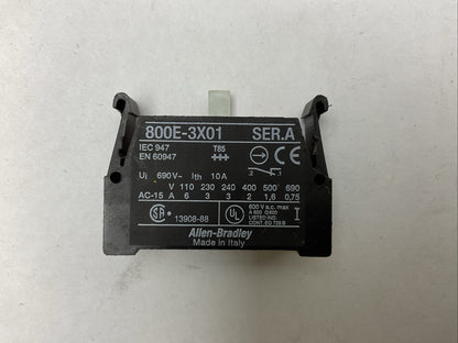 ALLEN BRADLEY 800E-3X01 CONTACT CARTRIDGE (LOT OF 3)