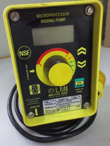 MILTON ROY LMI A971-155S MICROPROCESSOR DOSING PUMP - FOR PARTS or NOT WORKING