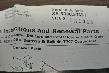 JOSLYN CLARK / SYLVANIA KTM35-1 CONTACT KIT / COMPLETE / NEW SURPLUS
