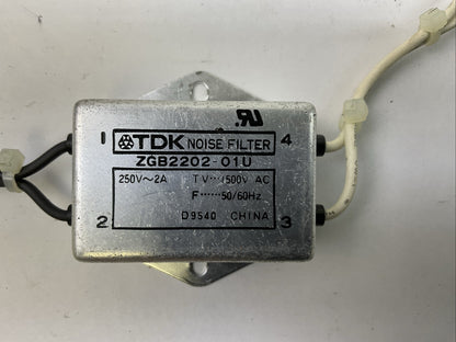 TDK ZGB2202-01U NOISE FILTER 250VAC 2A TV...1500VAC F.......50/60HZ