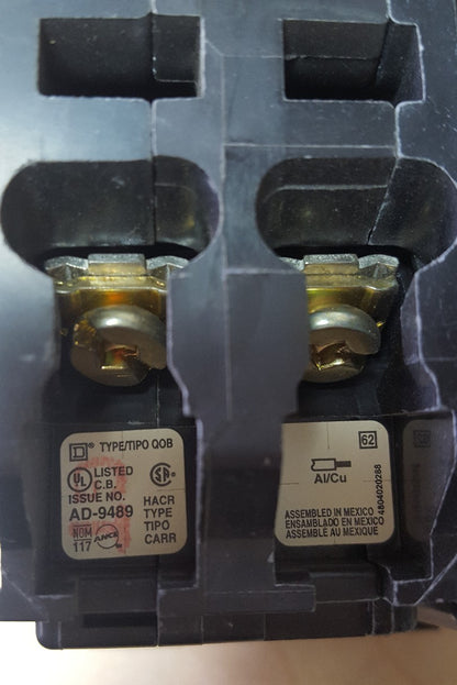 QOB230 Square D 30 amp bolt on breaker 120/240v 10kA  2 pole (LOT OF 2)