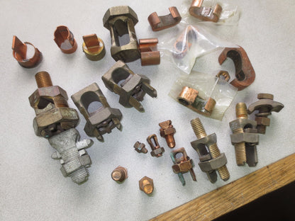 BURNDY, BLACKBURN, other SPLIT BOLT and BRONZE and COPPER CONNECTORS, HARDWARE