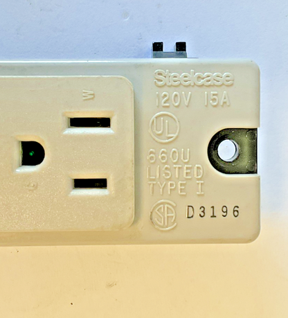STEELCASE 98683 PLUG PANEL RECEPTACLE 120V 15A 66U***LOTOF6***