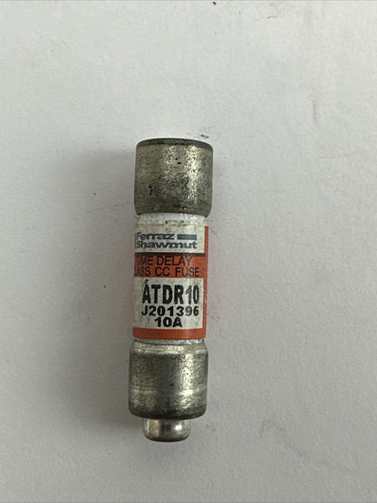 FERRAZ SHAWMUT ATDR10 TIME DELAY CLASS CC FUSE 10AMP 600VAC 300VDC (LOT OF 6)