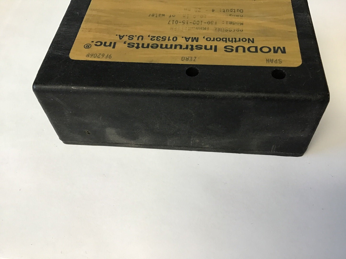 MODUS T30-100-15-017 PRESSURE TRANSMITTER 0-10.0 IN OF WATER 4-20mA