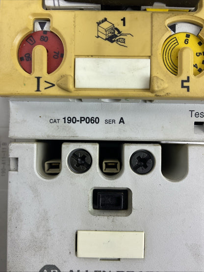 ALLEN BRADLEY STARTER 190-A40 120V COIL 190-P060 190-CPS40* 190-A11-11 190-T11-