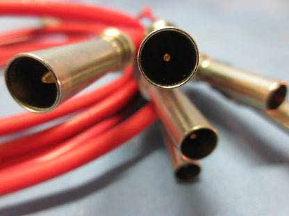 CANARE LV-61S 75-OHM 2-FOOT VIDEO COAXIAL CABLES - COAX - RED - LOT of 6 - 2'