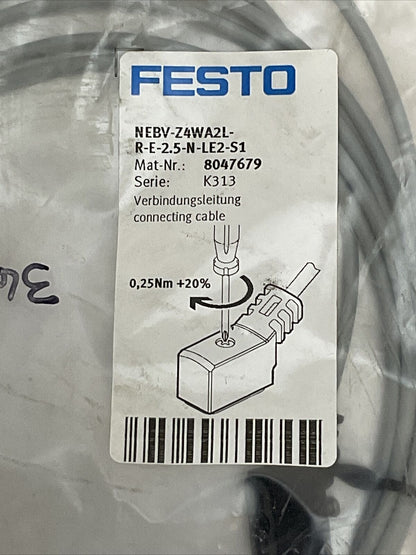FESTO NEBV-Z4WA2L-R-E-2.5-N-LE2-S1 CONNECTING CABLE