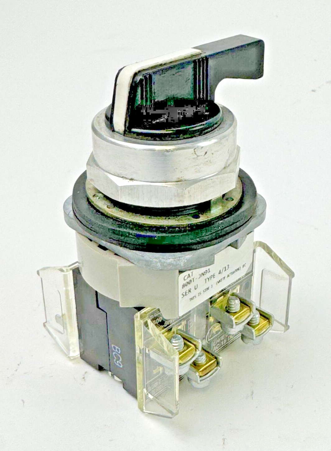 ALLEN-BRADLEY - 800T-JN91 SER. U - SELECTOR SWITCH W/ TWO 800T-XA SER. D BLOCKS