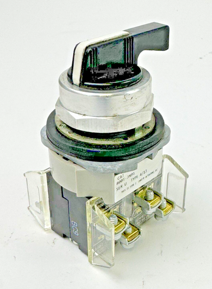 ALLEN-BRADLEY - 800T-JN91 SER. U - SELECTOR SWITCH W/ TWO 800T-XA SER. D BLOCKS