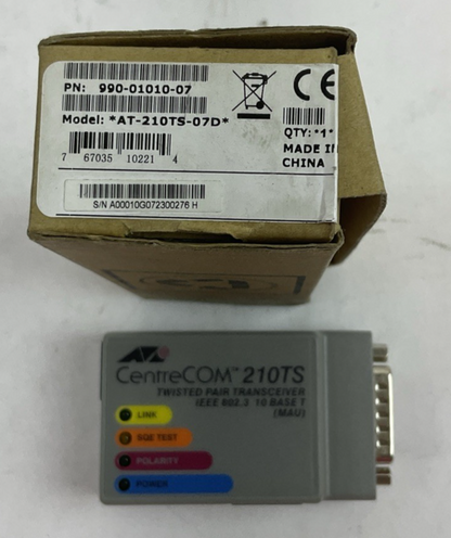 ALLIED TELESYN 990-01010-07 AT-210TS-07D CENTRECOM 210TS TWISTED PAIR TRANSCEIVE