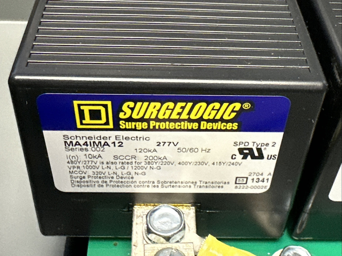 SQUARE D TVS4EMA12ASWT SURGE PROTECTIVE DEVICE SERIES 002 480Y/277V TYPE 3R