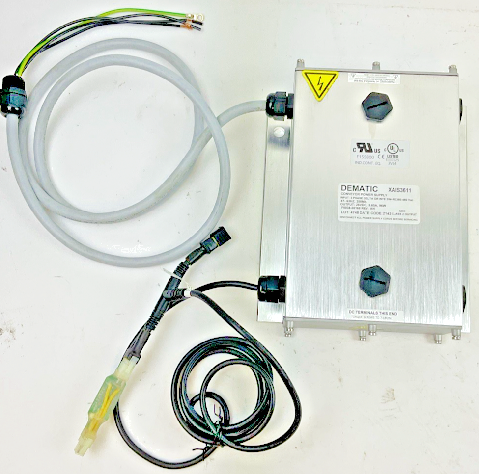 DEMATIC XAIS3611 CONVEYOR POWER SUPPLY 3PH 480VAC 26VDC REV.AN