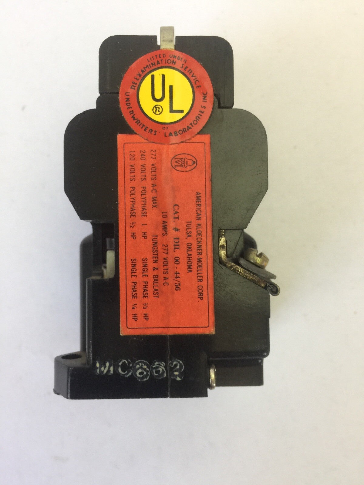 KLOECKNER MOELLER DIL 00-44/56 CONTACTOR 10A 277VAC COIL 110/115V 60CPS