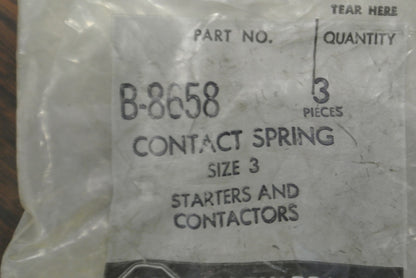 BAG of 3 / ALLEN-BRADLEY B-8658 CONTACT SPRINGS / for SIZE 3 / NEW SURPLUS