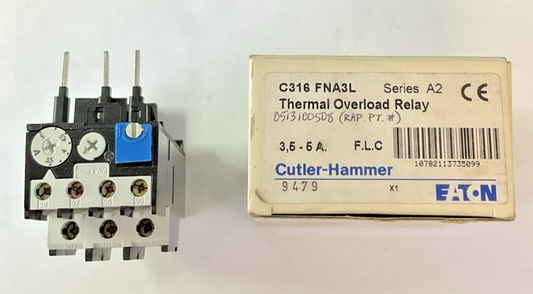 CUTLER HAMMER C316 FNA3L THERMAL OVERLOAD RELAY SER.A2 3.5-5A 690V 10A