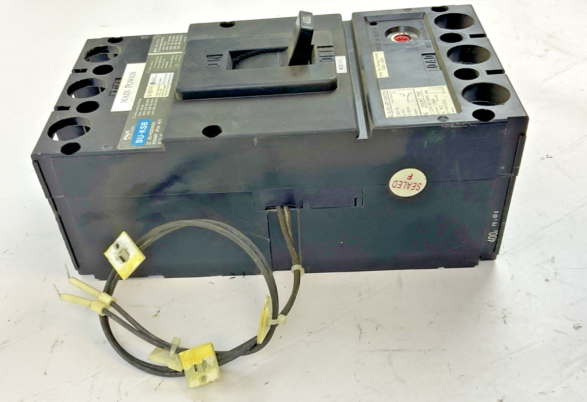 FUJI ELEC BU-KSB3400 CIR. BREAKER 400A W/ BU-WKH AUX SWITCH W/ BU-FKH120A SHUNT