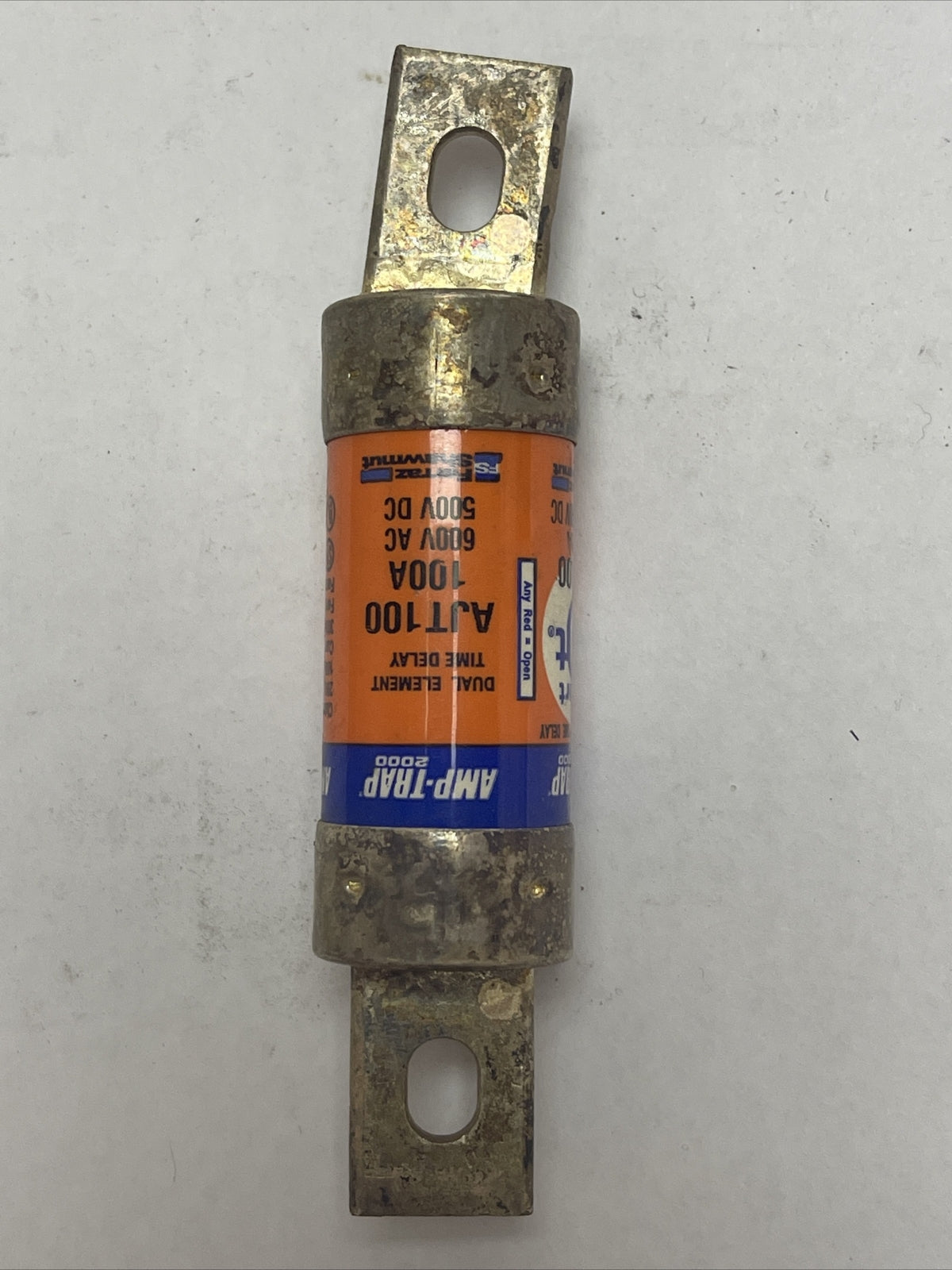 FERRAZ AJT100 AMP-TRAP DUAL ELEMENT TIME DELAY FUSE 100A 600VAC 500VDC CLASS J
