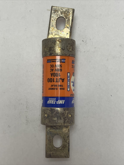 FERRAZ AJT100 AMP-TRAP DUAL ELEMENT TIME DELAY FUSE 100A 600VAC 500VDC CLASS J