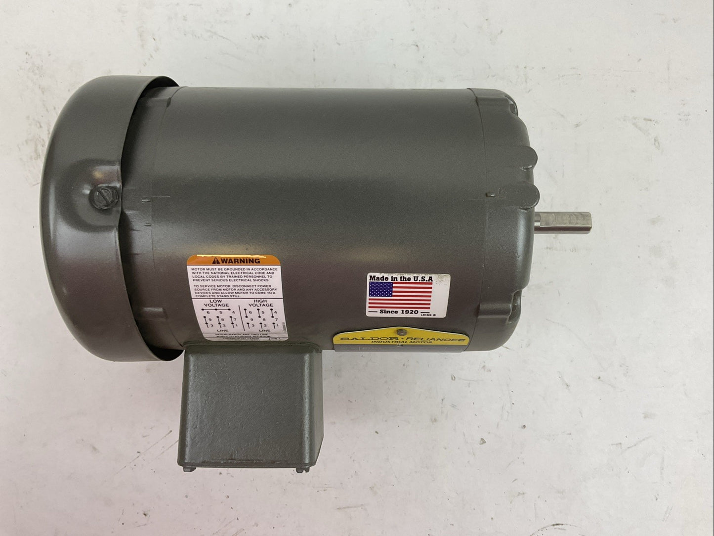 BALDOR M3452 34A51W11 INDUSTRIAL MOTOR 0.17HP 230/460V 1.1/.55A 1140RPM 60HZ 3PH