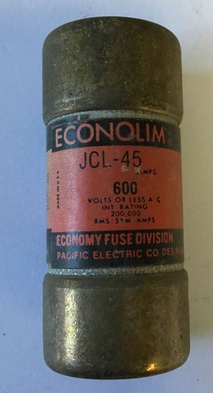 ECONOLIM JCL-45 FUSE CLASS J 600 VAC 45AMP***LOTOF5***