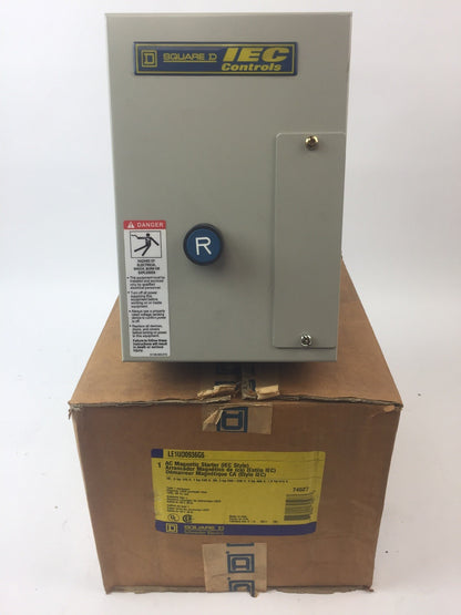 SQUARE D LE1UD0936G6 AC MAGNETIC STARTER 600VAC 3PH COIL 120V 60HZ TYPE 1 ENCLOS