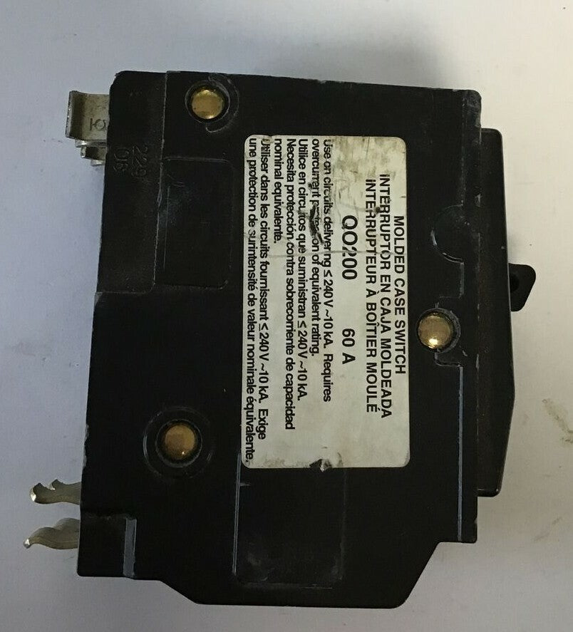 SQUARE D QO200 CIRCUIT BREAKER 60A 240VAC 2POLE