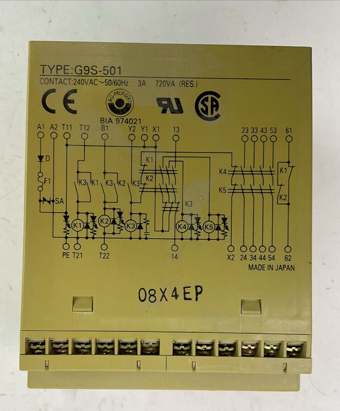 OMRON G9S-501 SAFETY RELAY 24VDC
