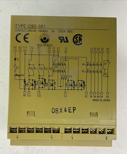 OMRON G9S-501 SAFETY RELAY 24VDC