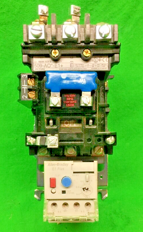 ALLEN-BRADLEY 509-AO*-E1+ SIZE 0 STARTER 120 V COIL 509AOE1+