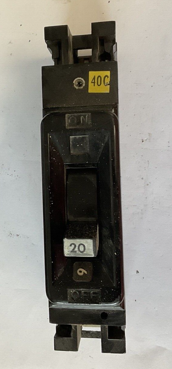 FEDERAL PACIFIC ELECTRIC HEF 213020 CIRCUIT BREAKER 20AMP 277VAC 125VDC