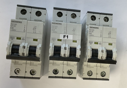 SIEMENS 5SY65 CIRCUIT BREAKER C6 230VAC  30KA***LOTOF3***