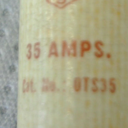 LOT of 2 / 35A RENEWABLE FUSES / BUSS & SHAWMUT / 600V / NEW SURPLUS