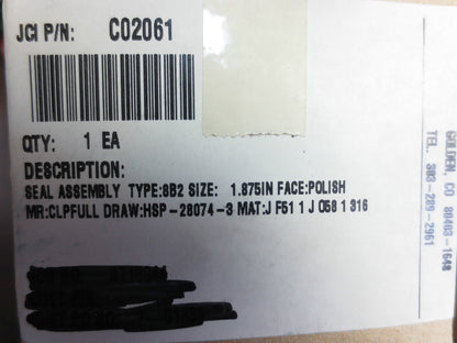 JOHN CRANE C02061 MECHANICAL SEAL 1.875" POLISHED FACE - NEW SURPLUS