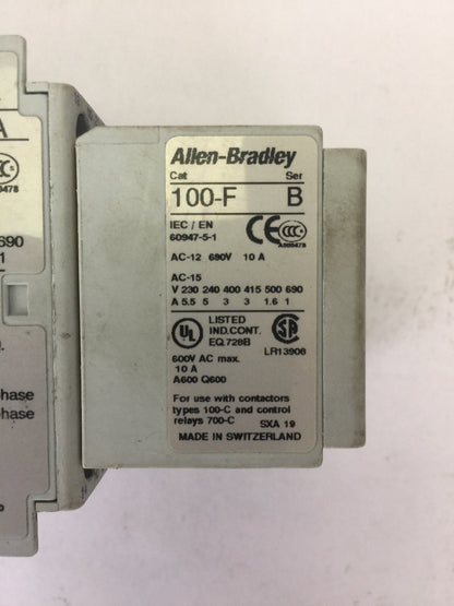 ALLEN BRADLEY 700-CF400D* CONTACTOR  600VAC 25A COIL 24VDC 100-F